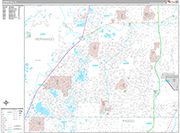Spring Hill  Wall Map Premium Style